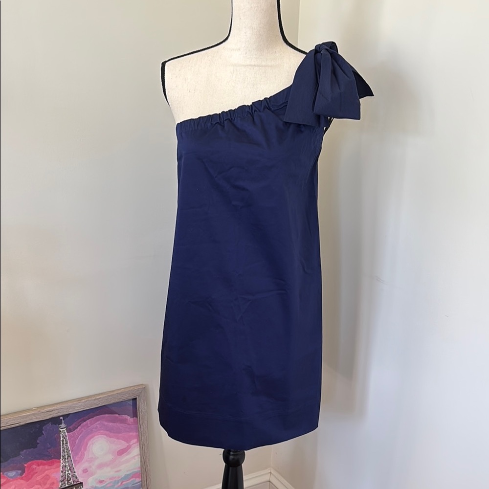 Club Monaco Elegant One-Shoulder Navy Dress Size 00
